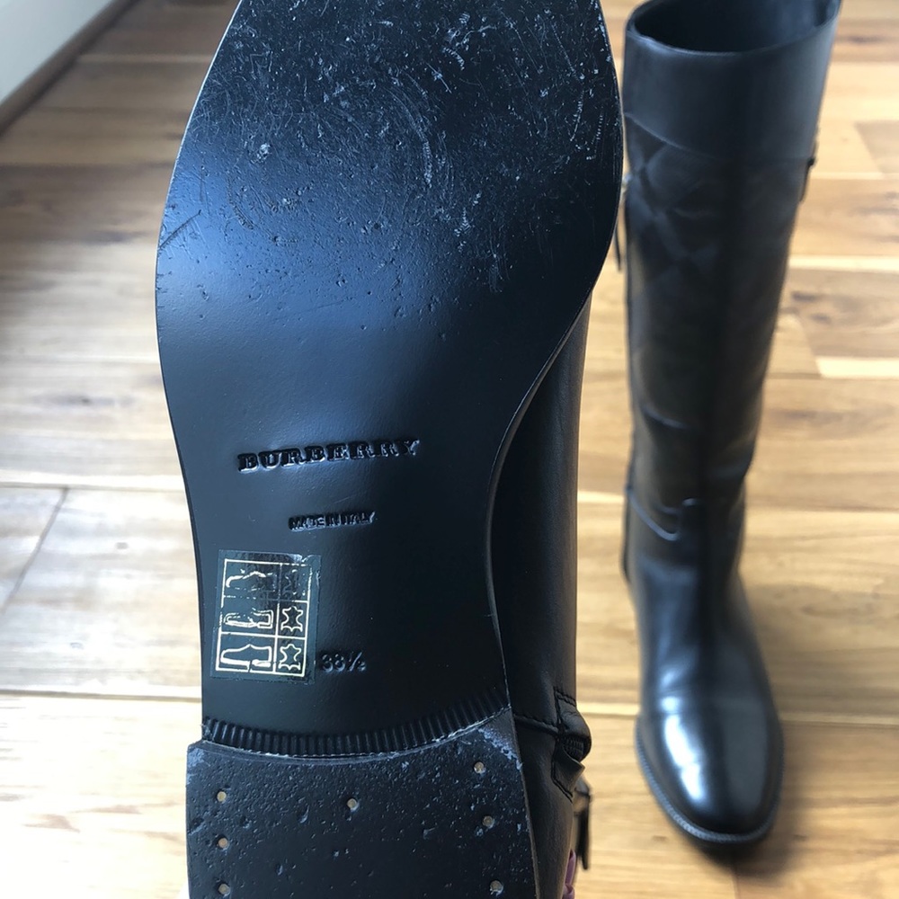 Burberry Knee High Leather Boots - Picture 8 of 8